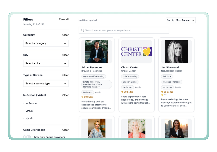Directory of vetted experts and products
